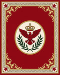 Regal Red Eagle Laurel Crown Rug