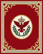 Regal Red Eagle Laurel Crown Rug