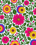 Vibrant Floral Pattern Design Rug