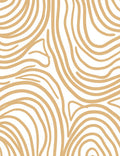 Golden Tan Abstract Swirl Pattern Rug