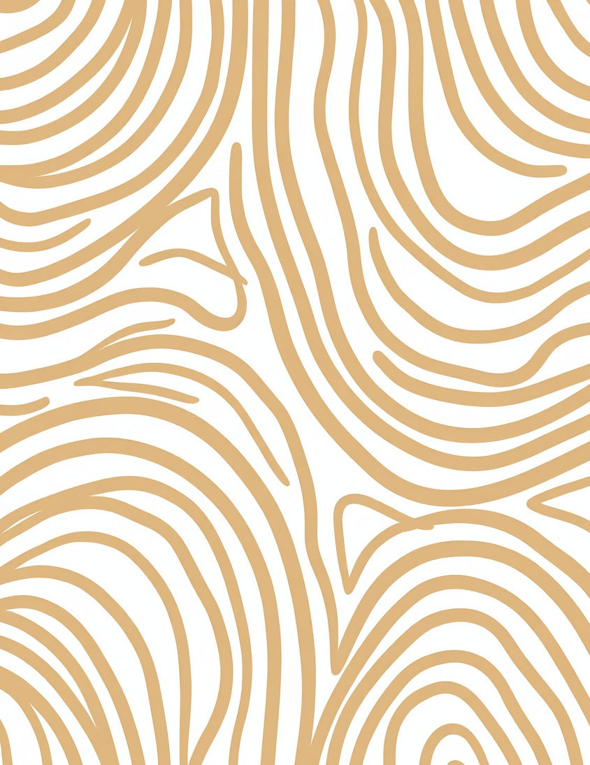 Golden Tan Abstract Swirl Pattern Rug
