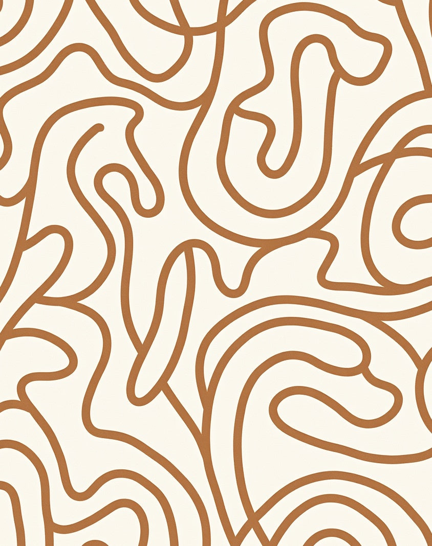 Abstract Swirl Line Style Rug