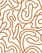 Abstract Swirl Line Style Rug