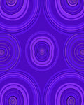 Concentric Circles Purple Abstract Design Rug