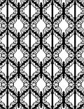 Intricate Black White Quatrefoil Pattern Rug