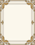Art Deco Golden Vine Patterned Rug