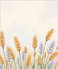 Golden Wheat Lavender Field Design Rug