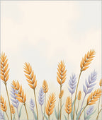 Golden Wheat Lavender Field Design Rug