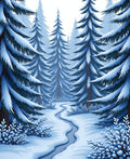 Winter Forest Snowy Path Rug