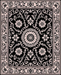 Classic Floral Vine Mandala Pattern Rug