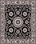 Classic Floral Vine Mandala Pattern Rug