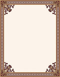 Classic Floral Geometric Border Design Rug