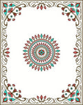Elegant Floral Mandala Border Design Rug