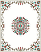 Elegant Floral Mandala Border Design Rug