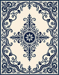 Classic Ornate Scrollwork Pattern Rug