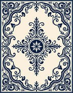 Classic Ornate Scrollwork Pattern Rug