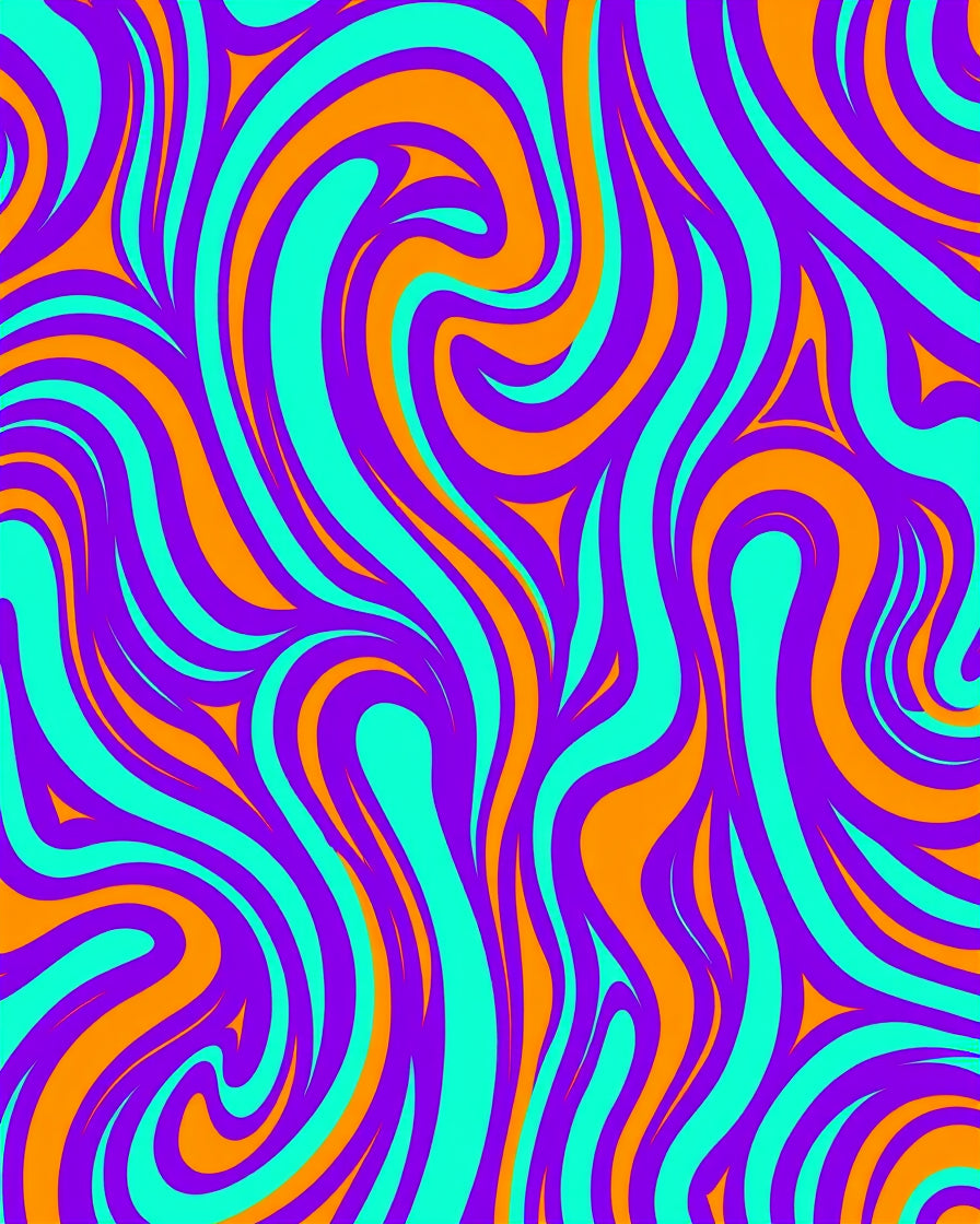 Swirling Pattern Vibrant Colors Rug
