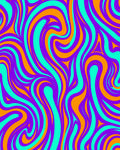 Swirling Pattern Vibrant Colors Rug