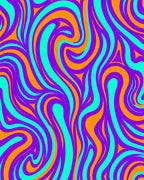 Swirling Pattern Vibrant Colors Rug