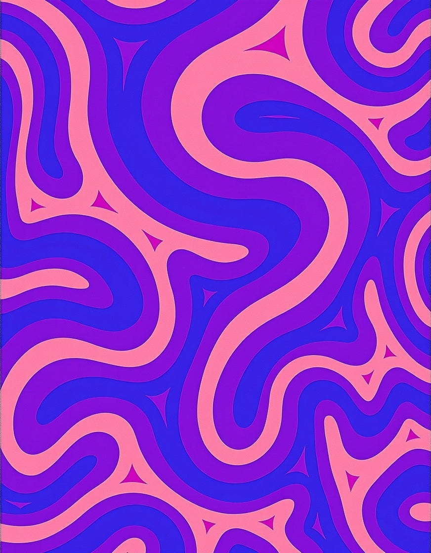 Vibrant Swirls and Triangles Pattern Rug