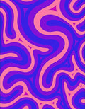 Vibrant Swirls and Triangles Pattern Rug