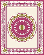 Ornate Geometric Mandala Style Design Rug