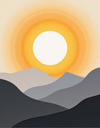Sunrise Over Layered Landscape Rug