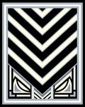 Bold Black White Chevron Design Rug