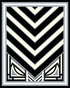 Bold Black White Chevron Design Rug