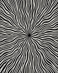 Black White Radial Abstract Pattern Rug