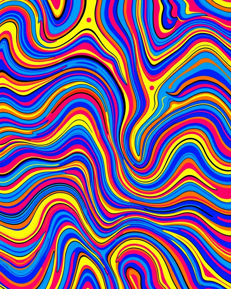 Vibrant Swirl Abstract Pattern Rug