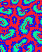 Bright Crimson Paisley Pattern Rug