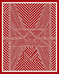 Bold Red Diamond Pattern Design Rug