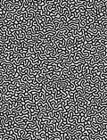 Abstract Black White Maze Pattern Rug