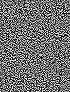 Abstract Black White Maze Pattern Rug