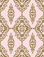 Elegant Paisley Damask Pattern Rug