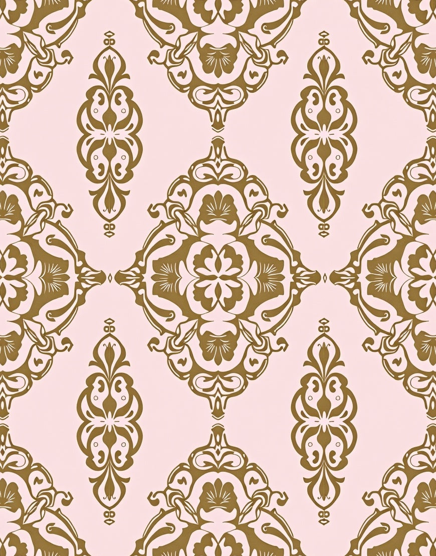 Elegant Paisley Damask Pattern Rug