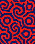 Bold Abstract Swirl Shape Pattern Rug