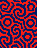 Bold Abstract Swirl Shape Pattern Rug