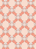 Orange Abstract Floral Pattern Rug