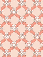 Orange Abstract Floral Pattern Rug