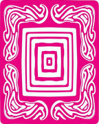 Swirls Geometric Pink White Design Rug