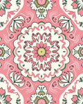 Pink Floral Mandala Pattern Rug