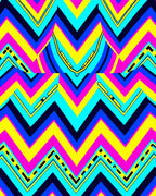 Bold Retro Zigzag Pattern Rug