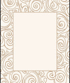 Elegant Swirls Cream Tan Pattern Rug