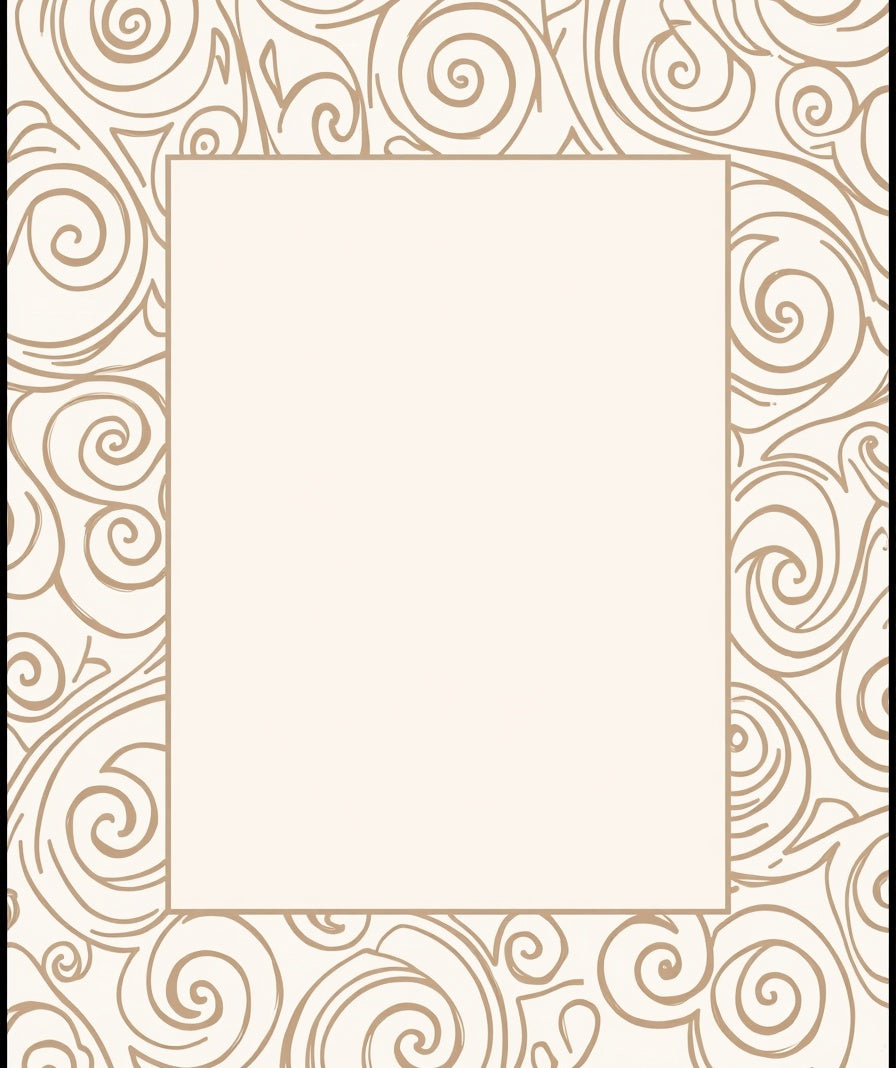 Elegant Swirls Cream Tan Pattern Rug