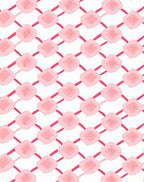 Pink Diamond Lattice Pattern Rug