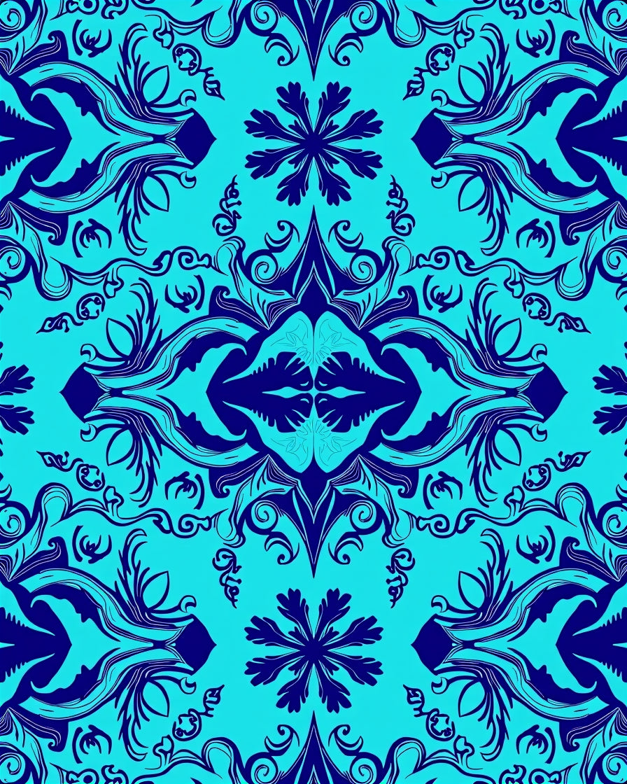 Symmetrical Floral Pattern Design Rug