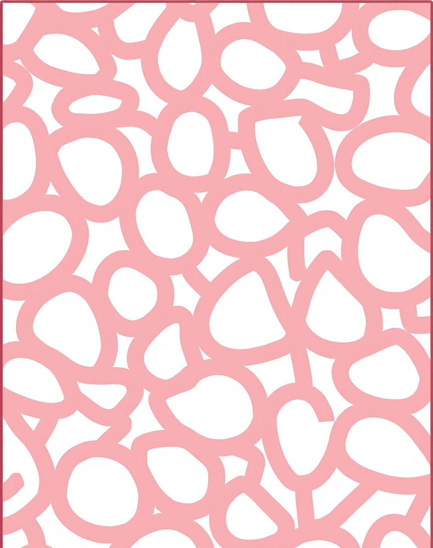 Pink Organic Abstract Shapes Rug