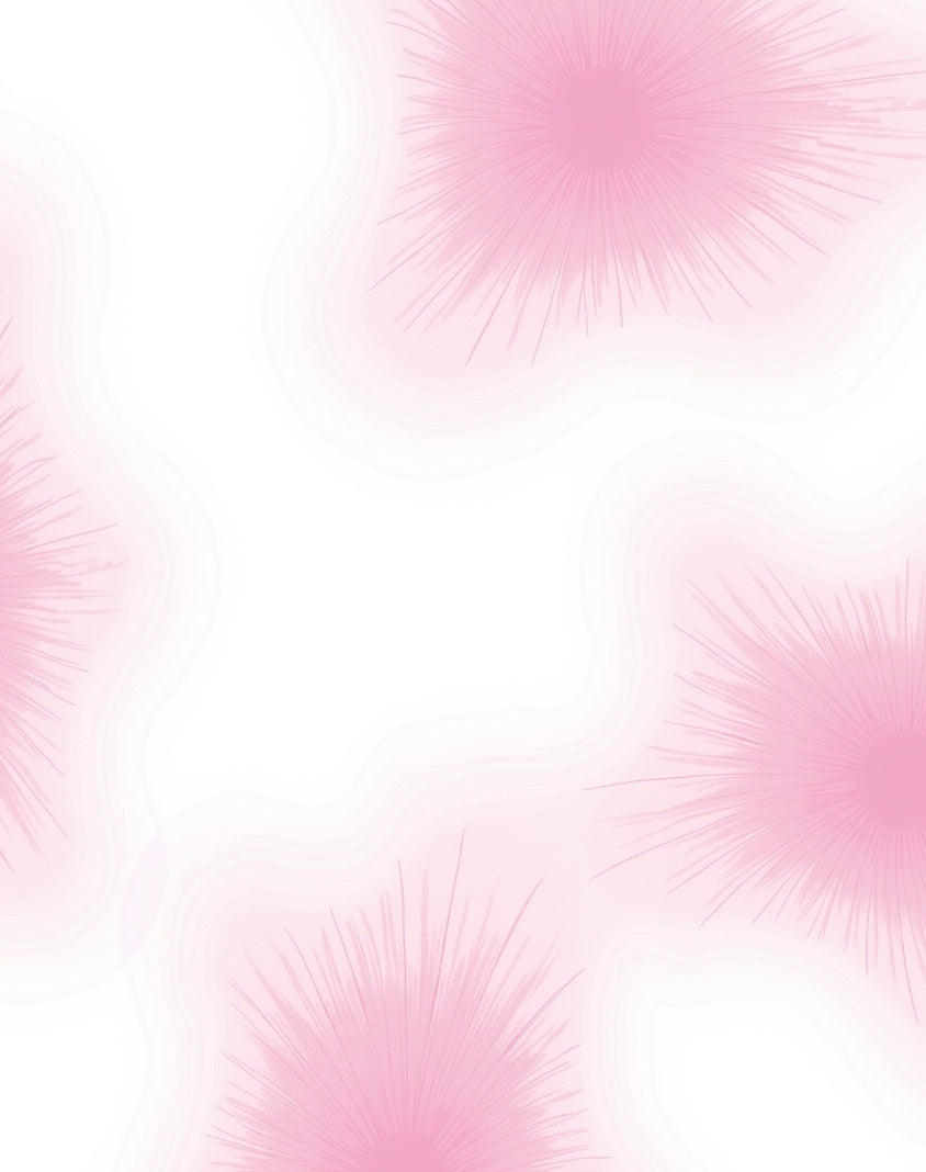 Soft Pink Abstract Burst Rug